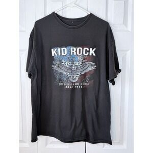 Kid Rock American Badass Tour 2015 Mens Black Graphic T Shirt